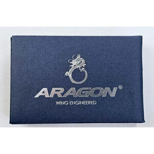 Aragon Wing Engineered Men's Black Blue Stripe Adjustable Nylon Watch Band NWB